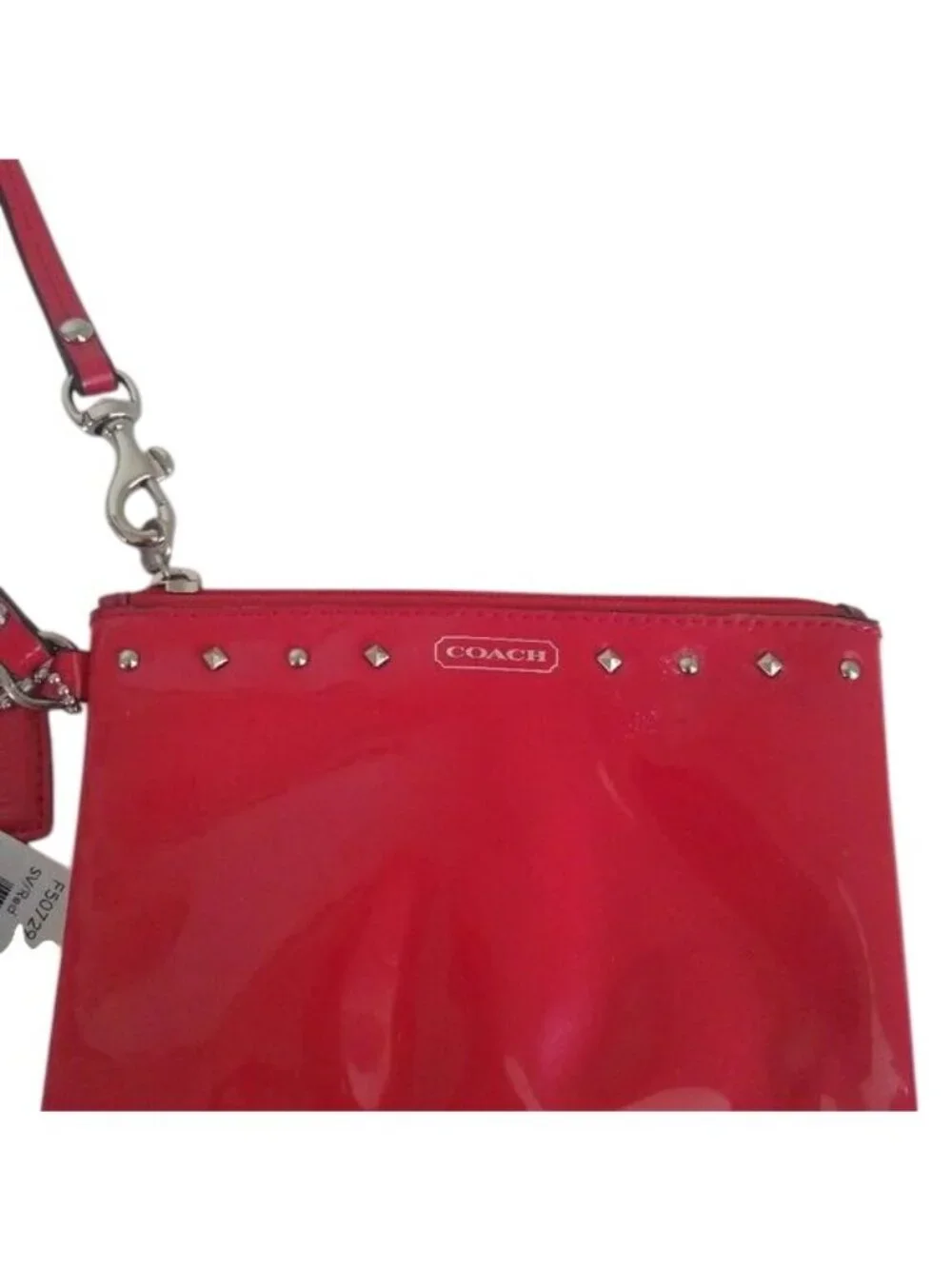 Coach F50729 Studded Liquid Gloss Small Wristlet